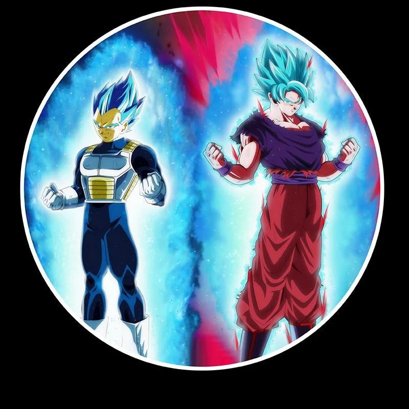 Dragon Ball Goku Car Car Door Projector Light Ambient Light Induction Light Cartoon Vegeta Car Decorate Creative Car Decoration