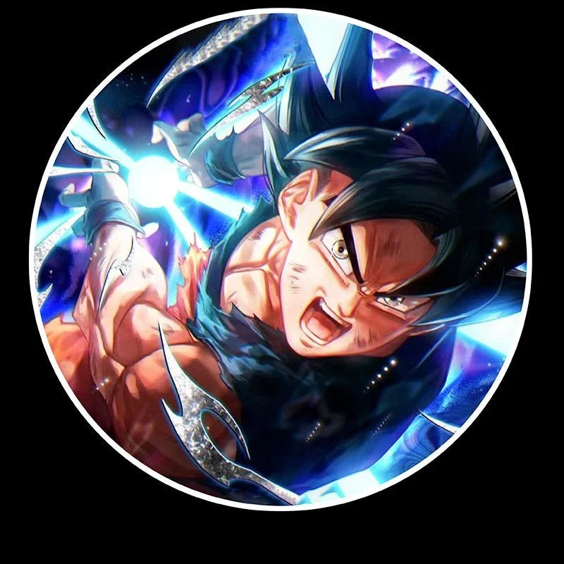 Dragon Ball Goku Car Car Door Projector Light Ambient Light Induction Light Cartoon Vegeta Car Decorate Creative Car Decoration