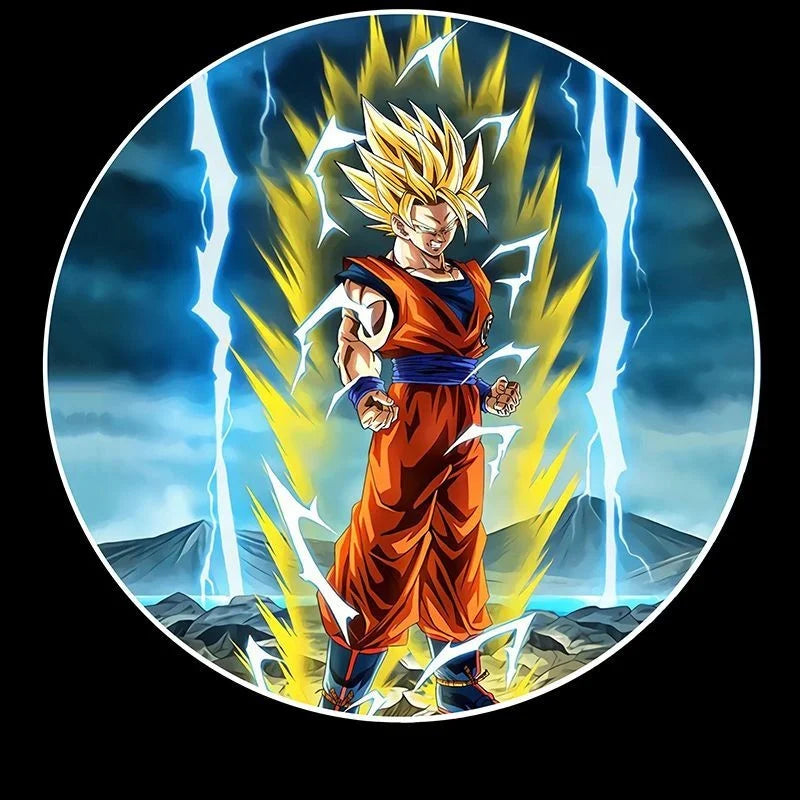Dragon Ball Goku Car Car Door Projector Light Ambient Light Induction Light Cartoon Vegeta Car Decorate Creative Car Decoration