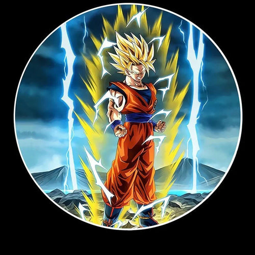 Dragon Ball Goku Car Car Door Projector Light Ambient Light Induction Light Cartoon Vegeta Car Decorate Creative Car Decoration