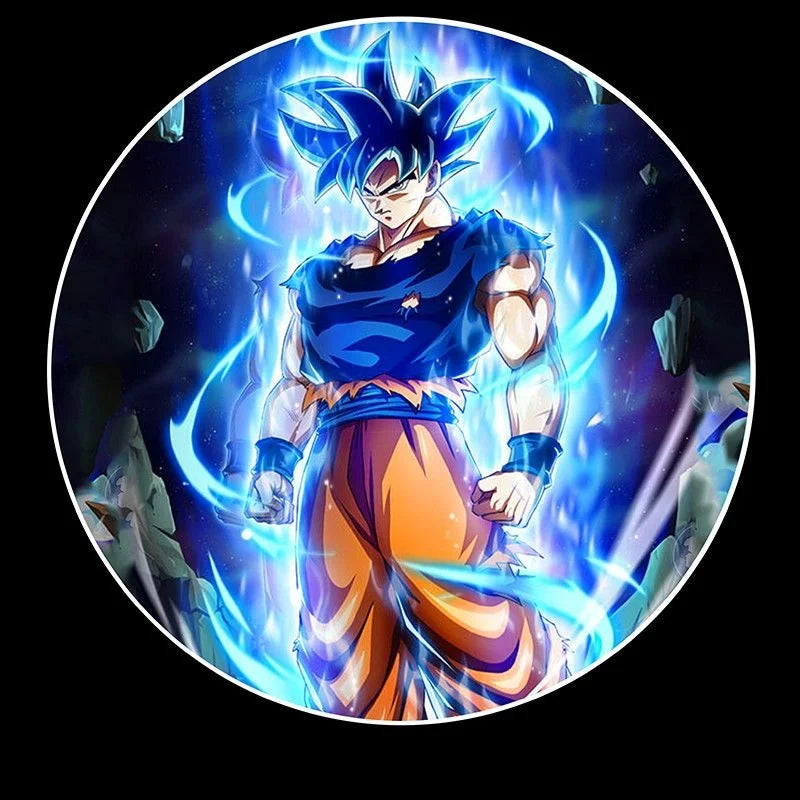Dragon Ball Goku Car Car Door Projector Light Ambient Light Induction Light Cartoon Vegeta Car Decorate Creative Car Decoration